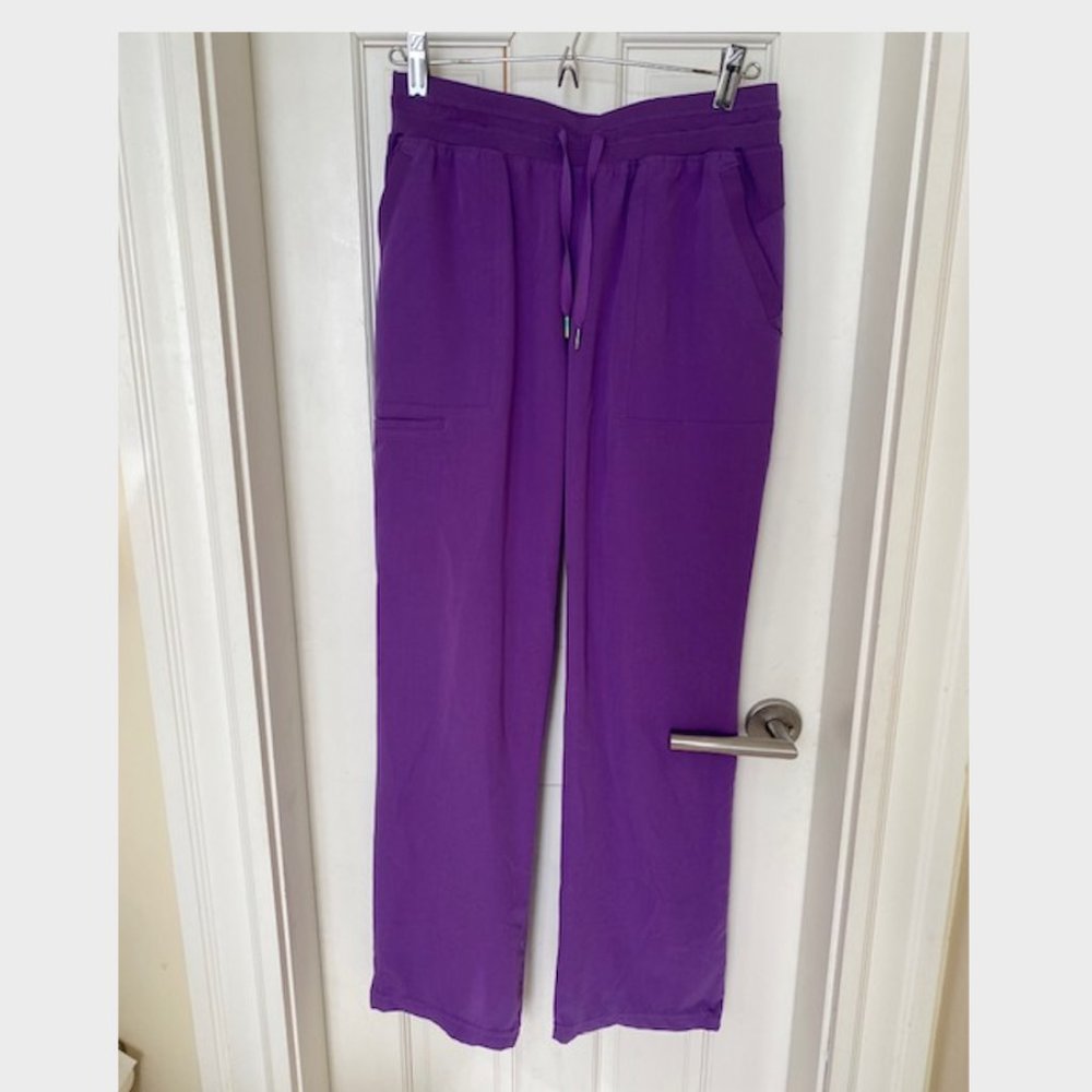 WonderWink Purple Cargo Scrub Pant